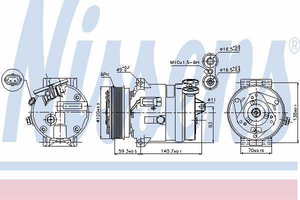 51810417 Fiat/Alfa/Lancia Compressor de aparelho de ar condicionado