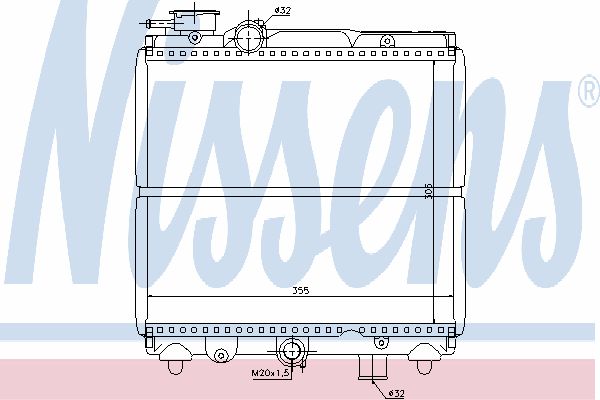 Radiador de esfriamento de motor Nissens 61810 preço, a partir de 52,94 USD