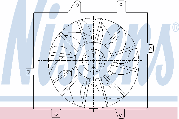 Difusor do radiador de esfriamento, montado com motor e roda de aletas 5014577AA Chrysler