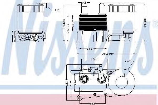 Caixa do filtro de óleo Nissens 90706 preço, a partir de 76,66 USD