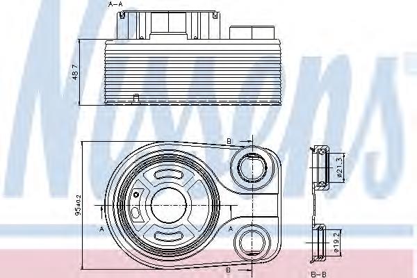 Compre 90705 Nissens Radiador de óleo (frigorífico), debaixo de filtro