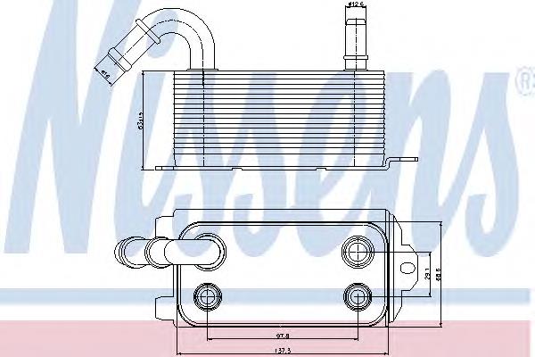 90661 Nissens Radiador de esfriamento, Caixa Automática de Mudança