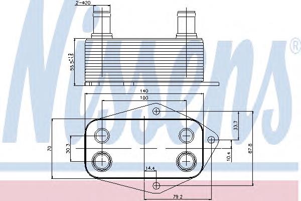 Radiador de óleo (frigorífico), debaixo de filtro 11422247015 BMW