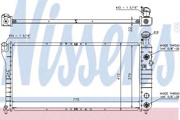 Radiador de esfriamento de motor NRF 56002