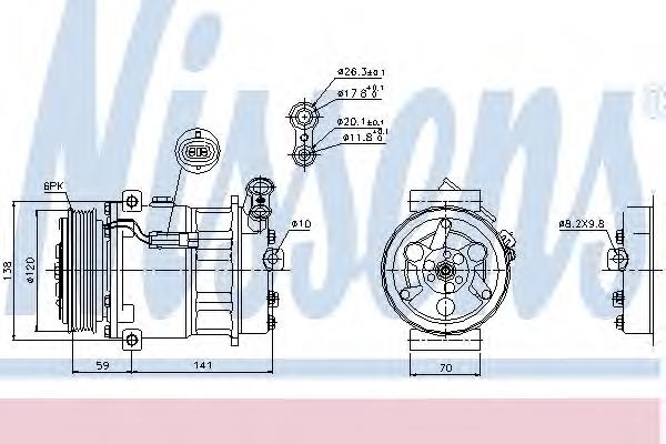 Compressor de aparelho de ar condicionado PXV16 General Motors