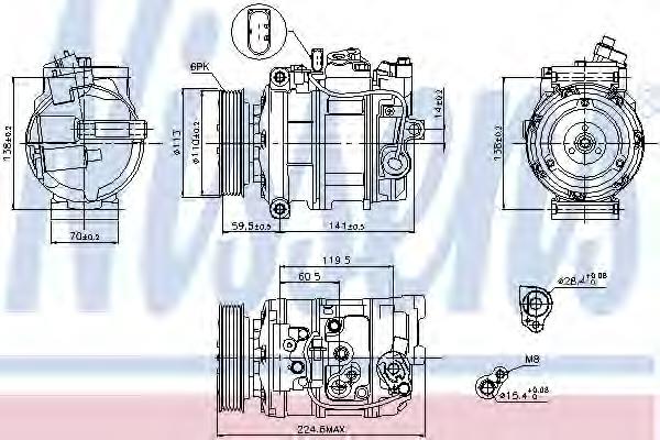 Compre 95812601301 VAG Compressor de aparelho de ar condicionado
