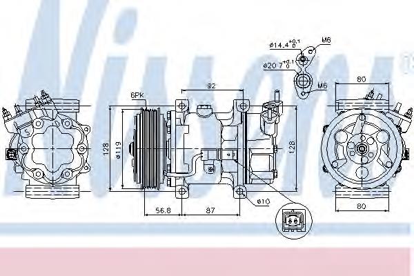 Compressor de aparelho de ar condicionado Nissens 89053 preço, a partir de 84,19 USD