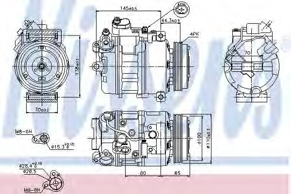 134273 ACR Compressor de aparelho de ar condicionado