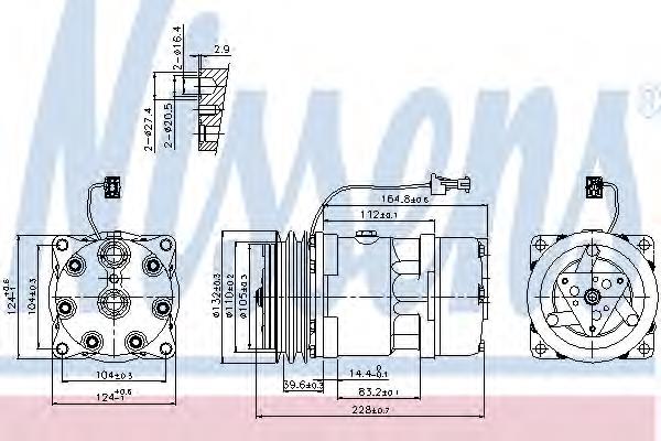 Compressor de aparelho de ar condicionado Nissens 89141