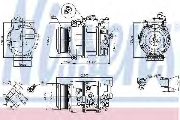 4471500240 Mercedes Compressor de aparelho de ar condicionado