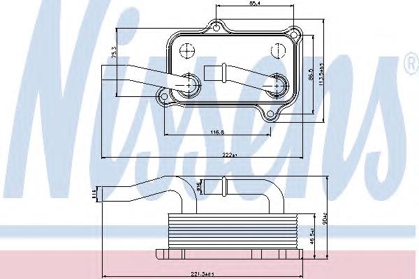 Radiador de óleo Nissens 90599 preço, a partir de 59,59 USD