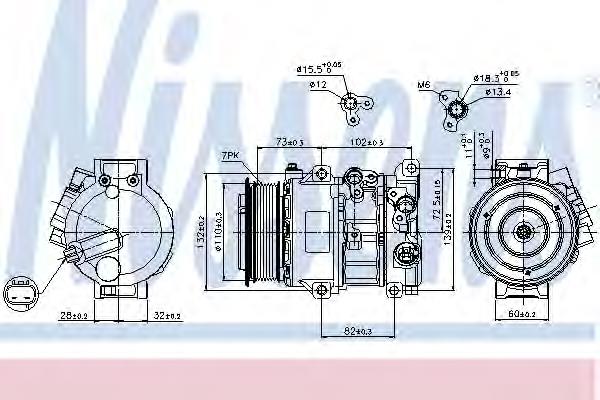 89516 Nissens Compressor de aparelho de ar condicionado