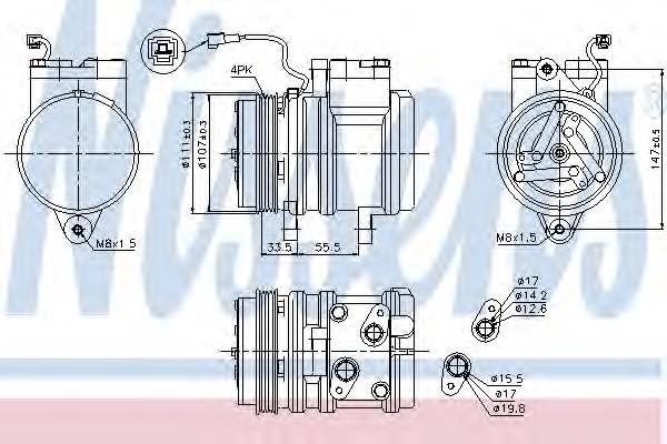 Compressor de aparelho de ar condicionado KTT090252 Thermotec