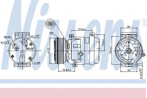 Compre 89267 Nissens Compressor de aparelho de ar condicionado