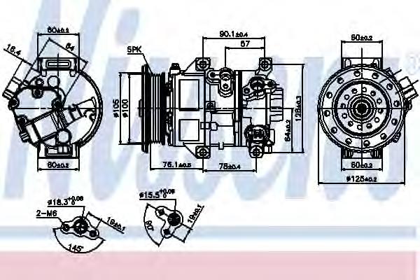 Compressor de aparelho de ar condicionado Nissens 89309