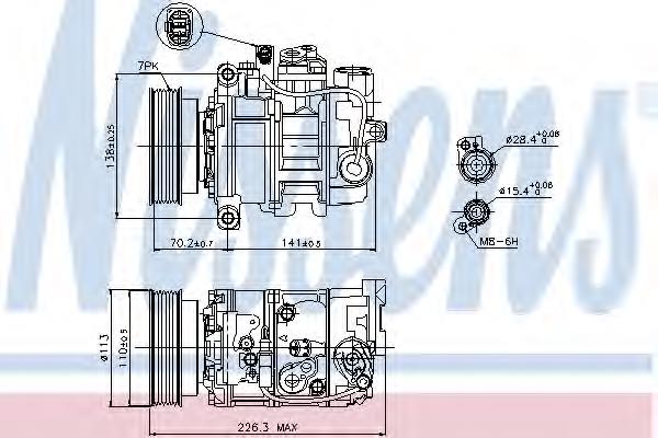 Compressor de aparelho de ar condicionado Nissens 89237