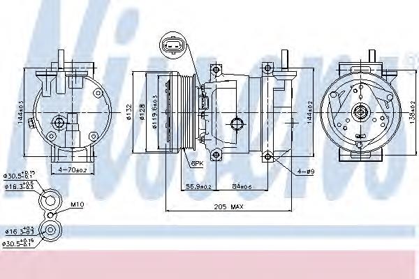 Compressor de aparelho de ar condicionado Nissens 89221