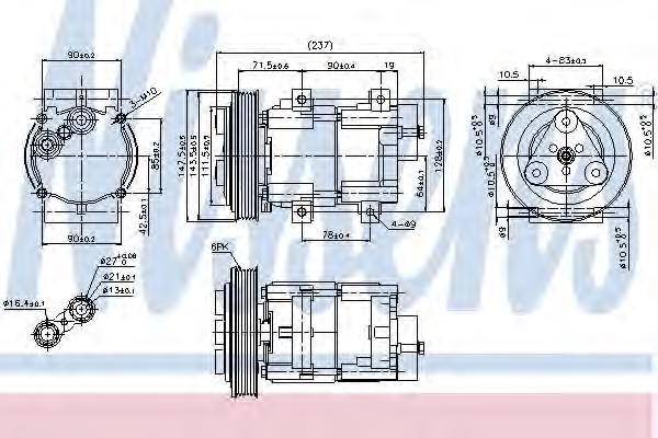 Compressor de aparelho de ar condicionado ACP174 Lucas