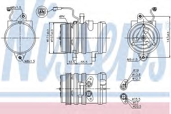 96666744 General Motors Compressor de aparelho de ar condicionado