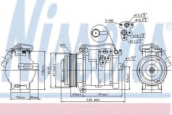 Compressor de aparelho de ar condicionado Nissens 89315