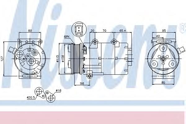 89326 Nissens Compressor de aparelho de ar condicionado
