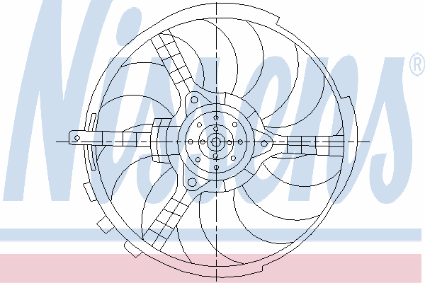 Ventilador elétrico de esfriamento montado (motor + roda de aletas) Fiat/Alfa/Lancia 0046723520
