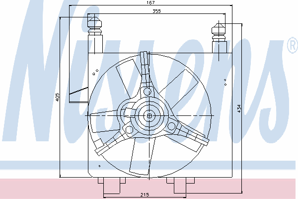 Difusor do radiador de esfriamento, montado com motor e roda de aletas 96FB8C607AJ Ford