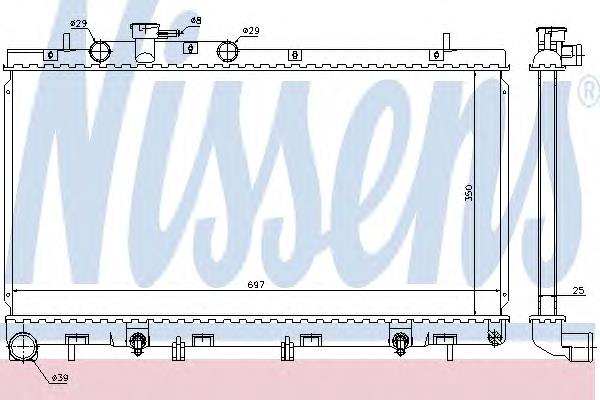 45111AE060 Subaru Radiador de esfriamento de motor