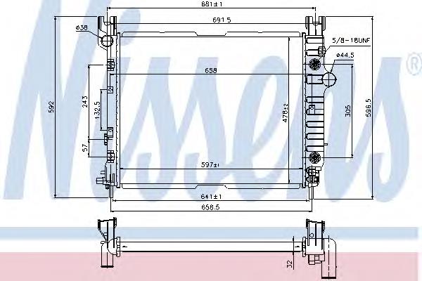Compre 69451 Nissens Radiador de esfriamento de motor