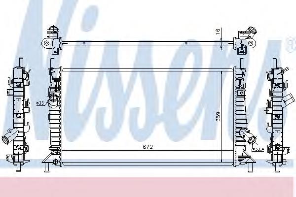 Radiador de esfriamento de motor Nissens 62017A preço, a partir de 70,76 USD