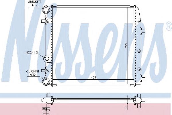 652691 Nissens Radiador de esfriamento de motor