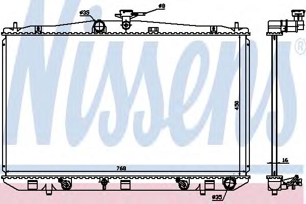 Radiador de esfriamento de motor Nissens 646836