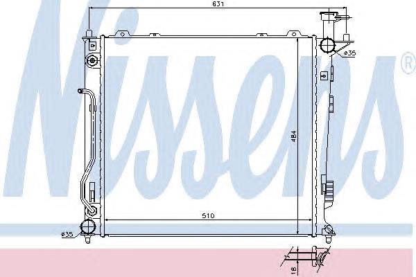 Radiador de esfriamento de motor Nissens 66696 preço, a partir de 165,82 USD