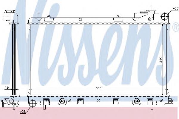 67728 Nissens Radiador de esfriamento de motor