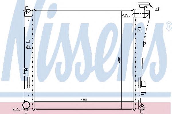 Radiador de esfriamento de motor Nissens 67606