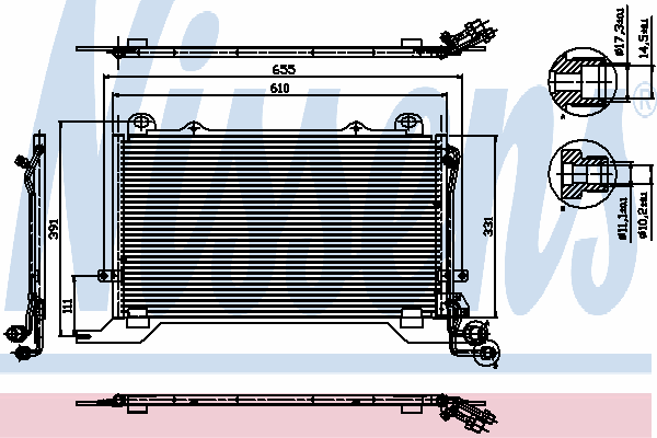 Radiador de aparelho de ar condicionado Nissens 94567 preço, a partir de 69,93 USD
