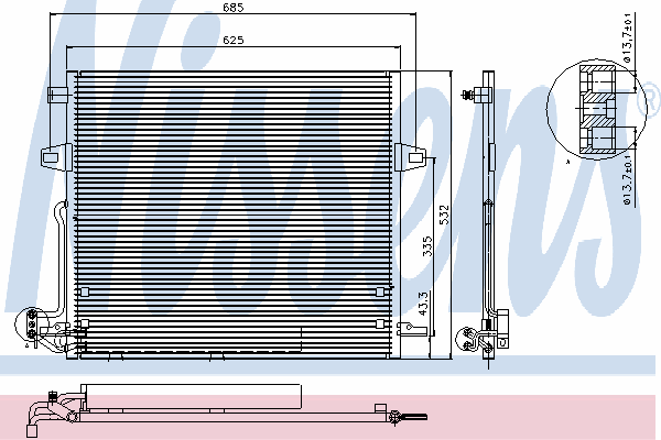 Radiador de aparelho de ar condicionado Mercedes A1645000054 preço, a partir de 156,85 USD