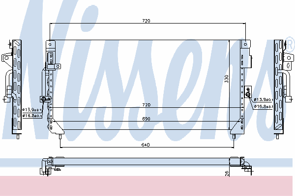  Radiador de aparelho de ar condicionado Toyota Land Cruiser 80 SUV (J8) (1990 - 1998) 80