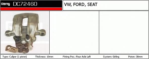 Compre 1H0615423B VAG Suporte do freio traseiro esquerdo