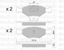 7076376 Fiat/Alfa/Lancia Sapatas do freio dianteiras de disco