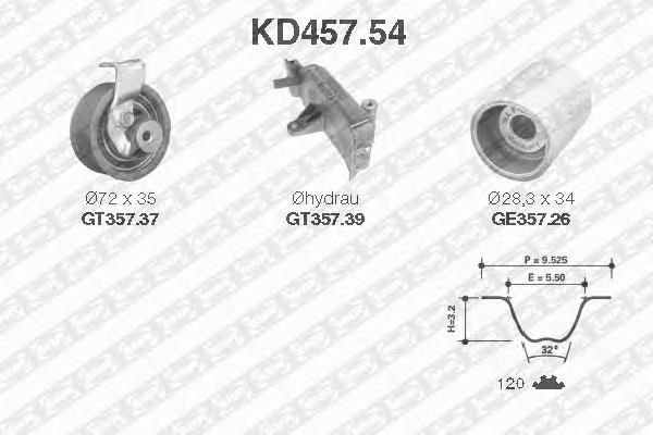 KD45754 SNR Correia do mecanismo de distribuição de gás, kit