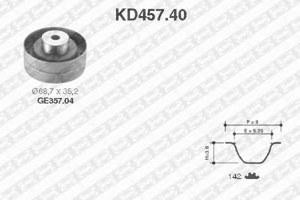 KD45740 SNR Correia do mecanismo de distribuição de gás, kit