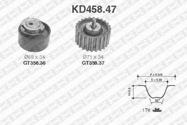 0071736716 Fiat/Alfa/Lancia Correia do mecanismo de distribuição de gás, kit