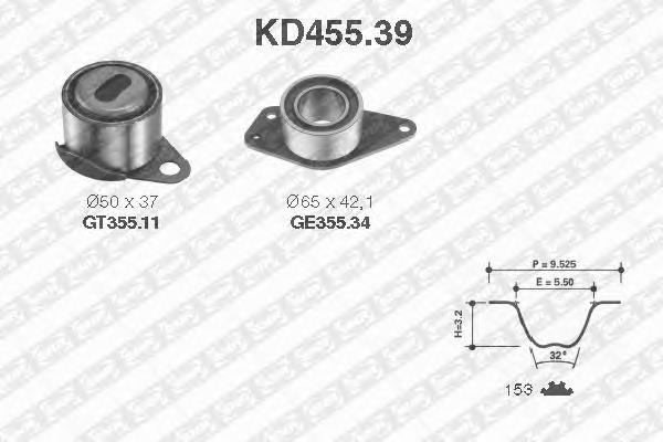 7701477046 Renault (RVI) Correia do mecanismo de distribuição de gás, kit