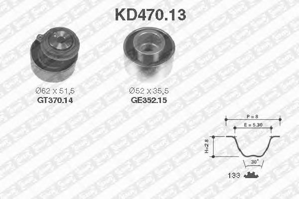 Correia do mecanismo de distribuição de gás, kit KDD322 Japan Parts