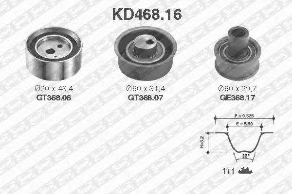 KD46816 SNR Correia do mecanismo de distribuição de gás, kit