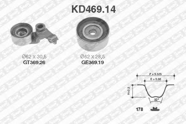 KD46914 SNR Correia do mecanismo de distribuição de gás, kit
