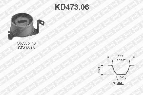 Correia do mecanismo de distribuição de gás, kit Blue Print ADC47326