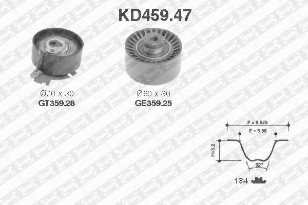 KD45947 SNR Correia do mecanismo de distribuição de gás, kit