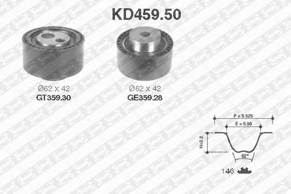 KD45950 SNR Correia do mecanismo de distribuição de gás, kit
